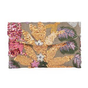 Floral Beaded Summer Evening Clutch for Weddings